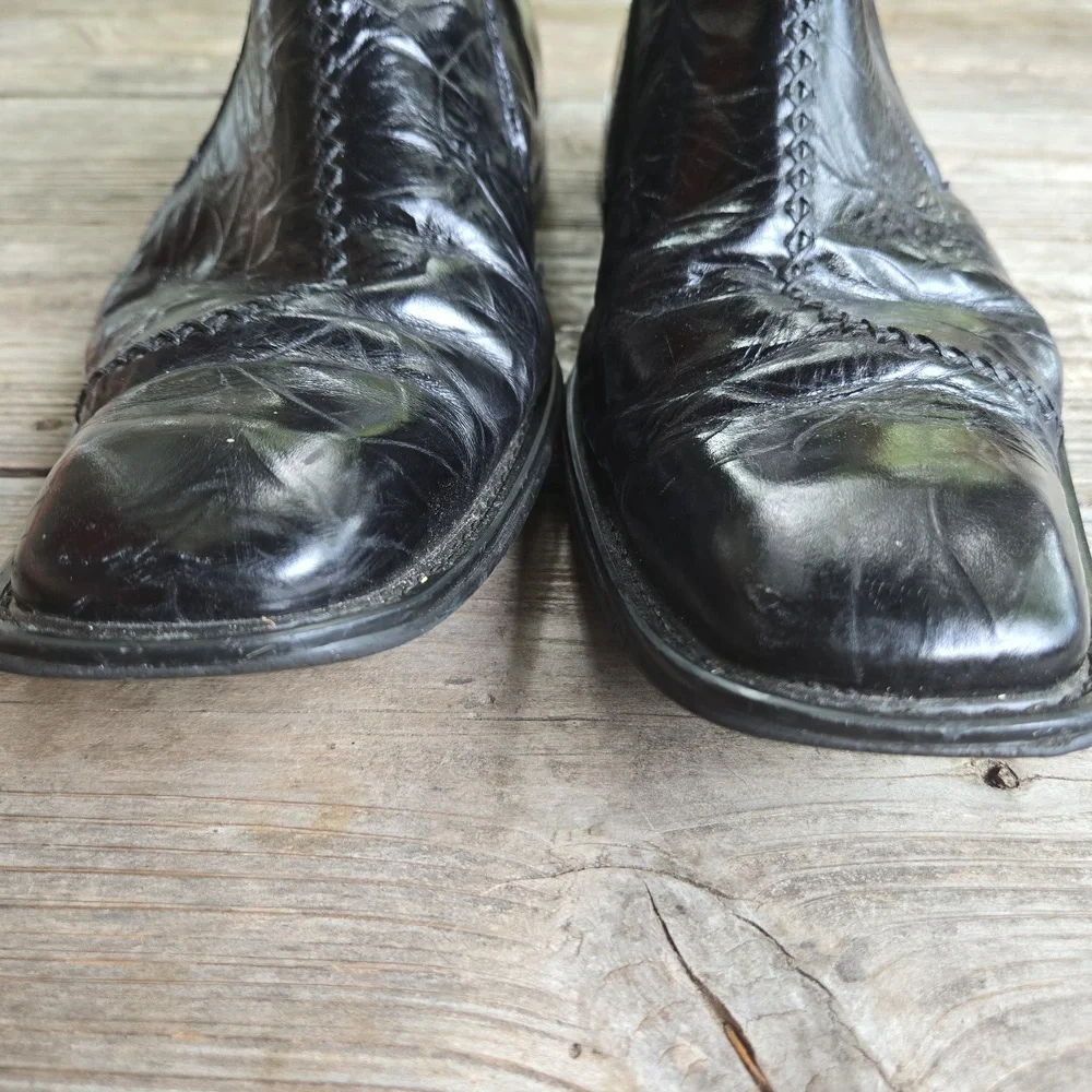 Fratelli Select Black Crinkled Leather Contemporary Chukka Boot Size 13
